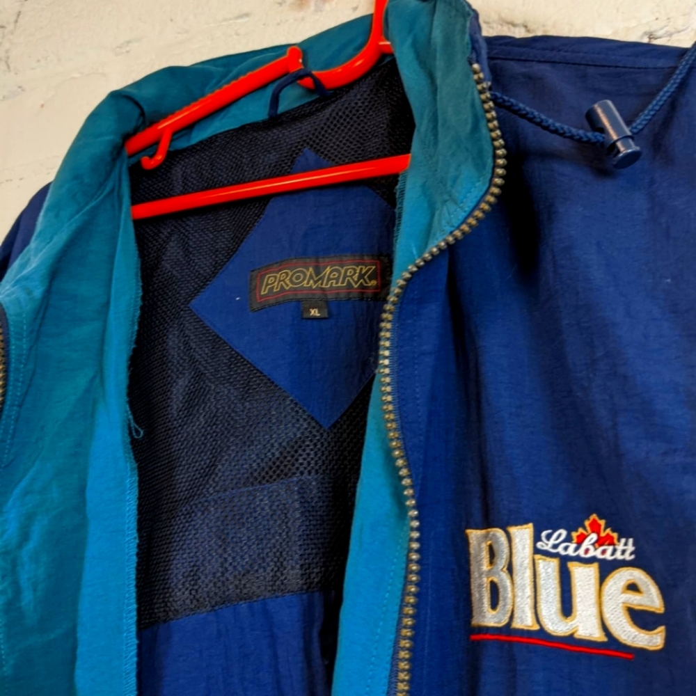 Labatt Blue Blue and Green Windbreaker